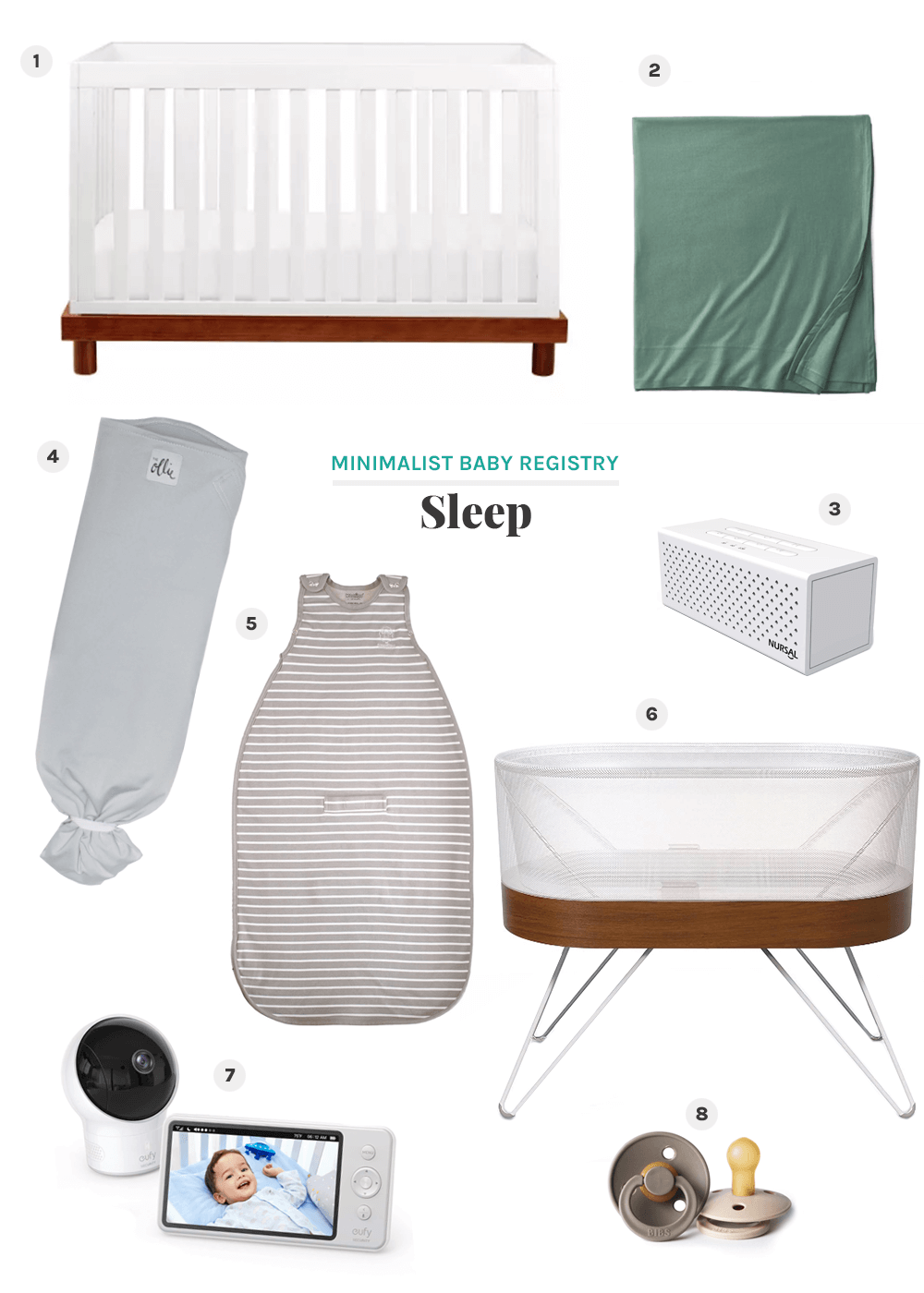 minimalist baby registry sleeping items from the faux martha