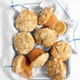 healthy lemon poppy seed muffins from the faux martha