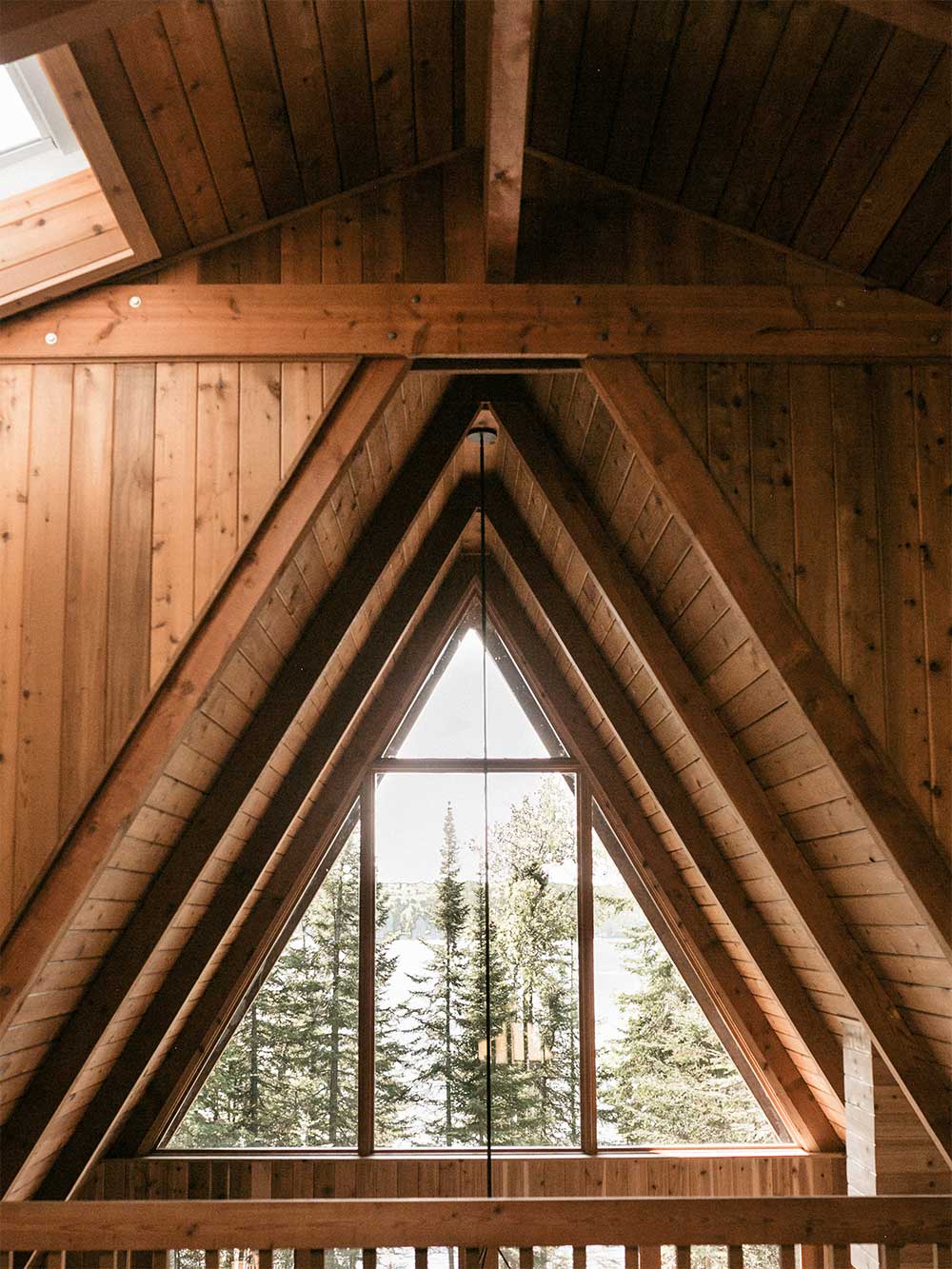 The Minne Stuga A-frame after with Marvin Windows