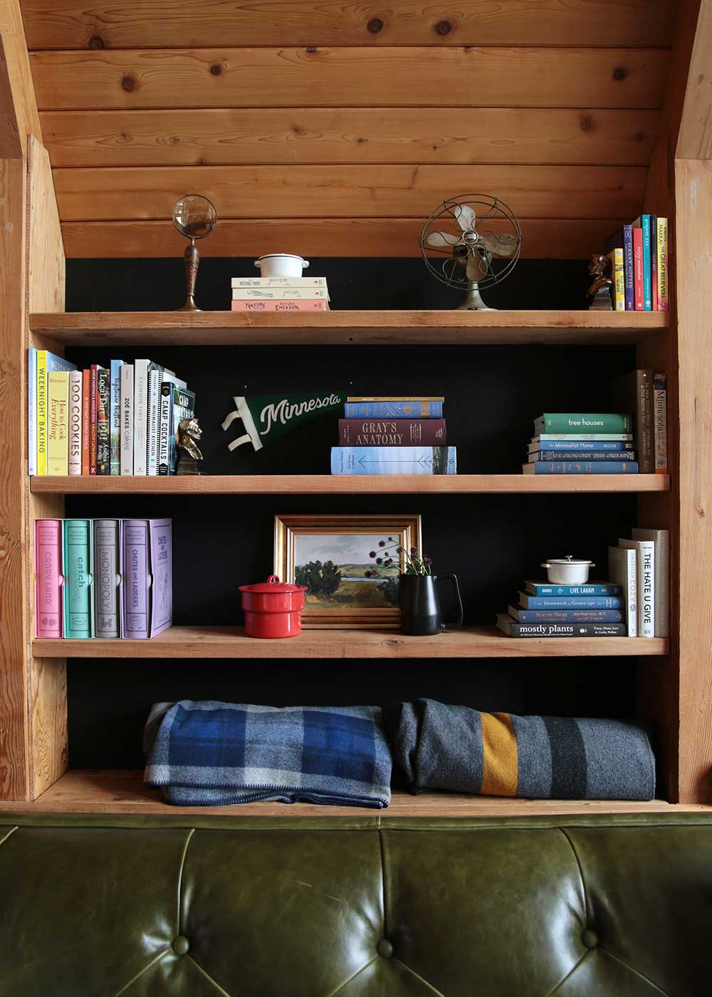 cabin bookshelves by melissa coleman