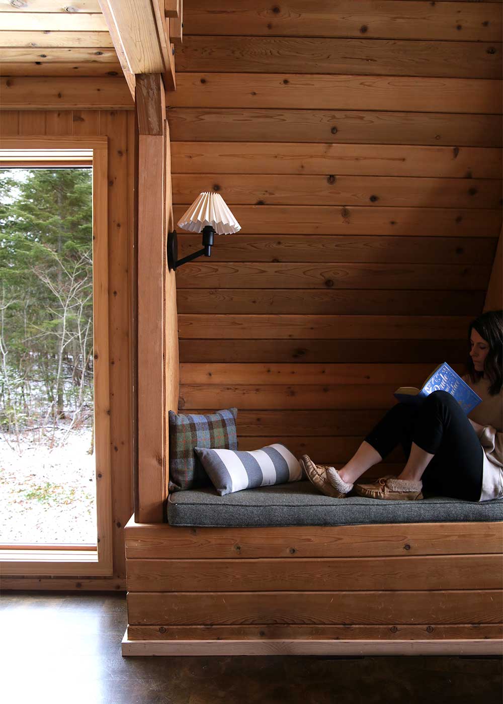 a frame reading nook with cushion by melissa coleman