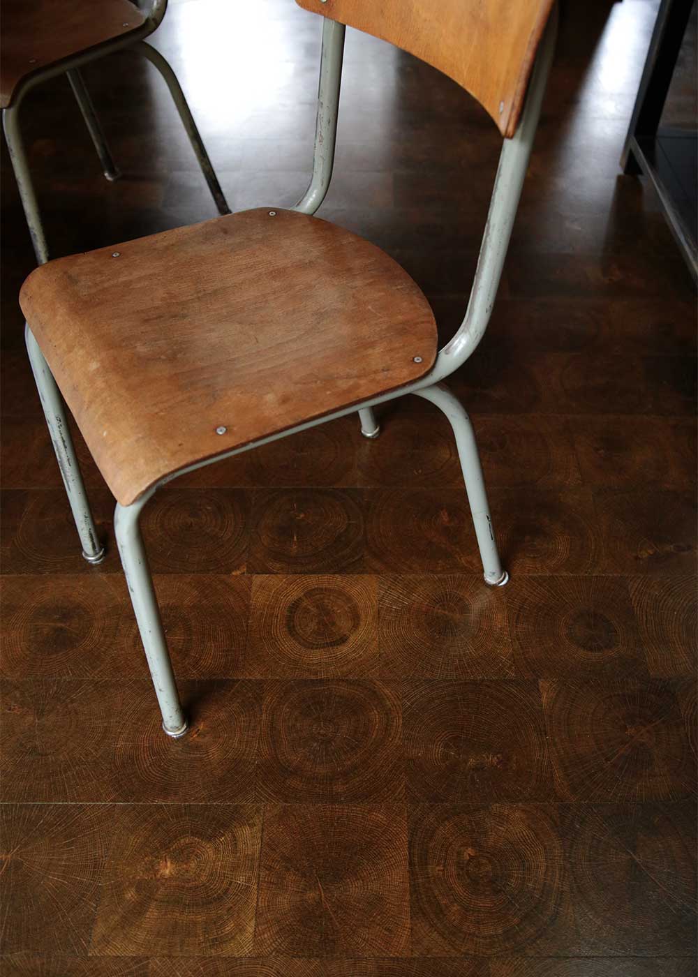Kaswell End Grain flooring at the minne stuga cabin by Melissa Coleman