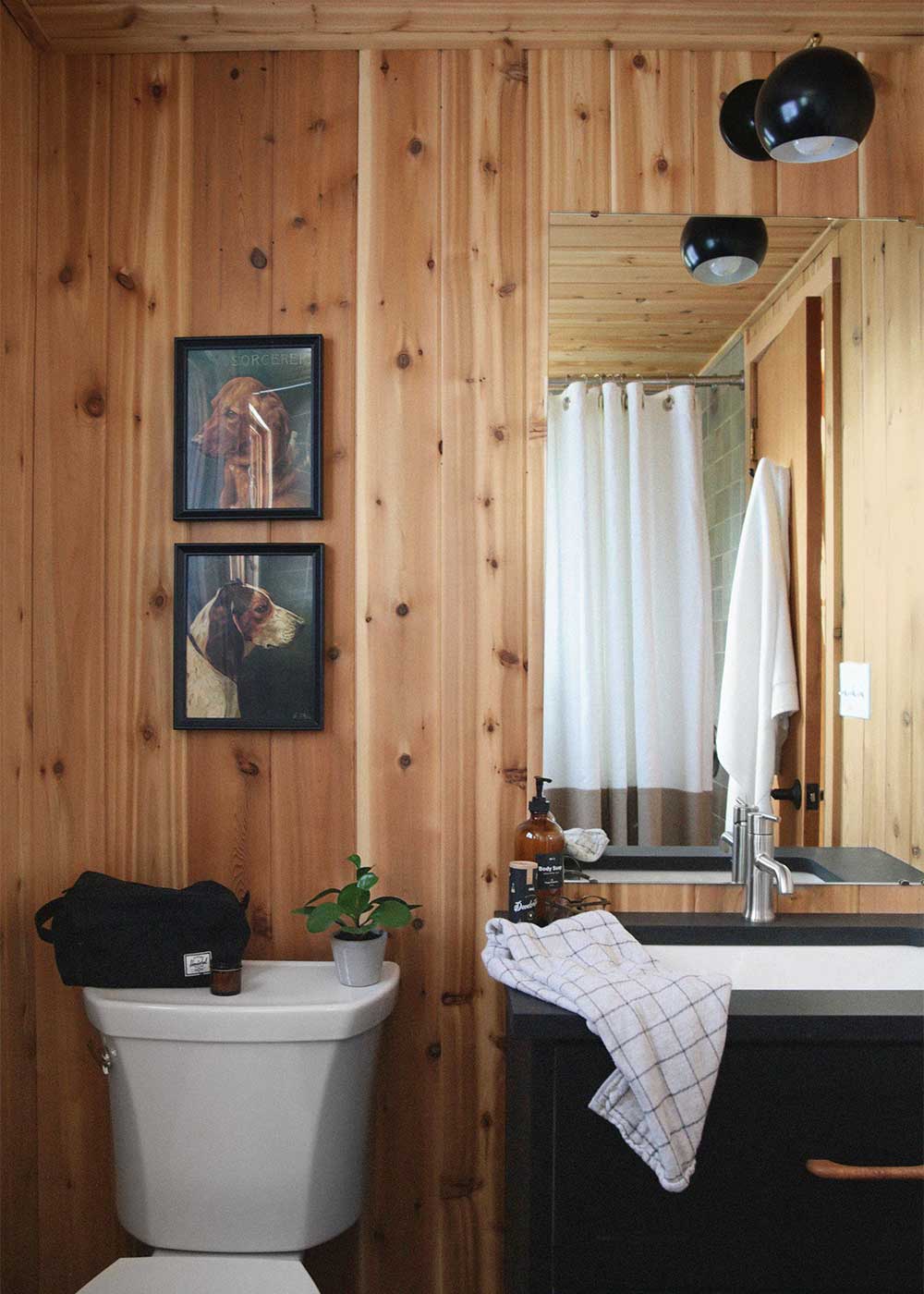 The Minne Stuga upstairs Cabin Bathroom reveal from The Faux Martha