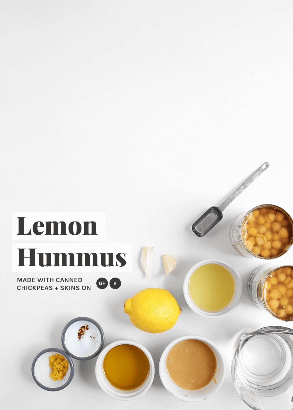 how to make simple lemon hummus with canned chickpeas from the faux martha