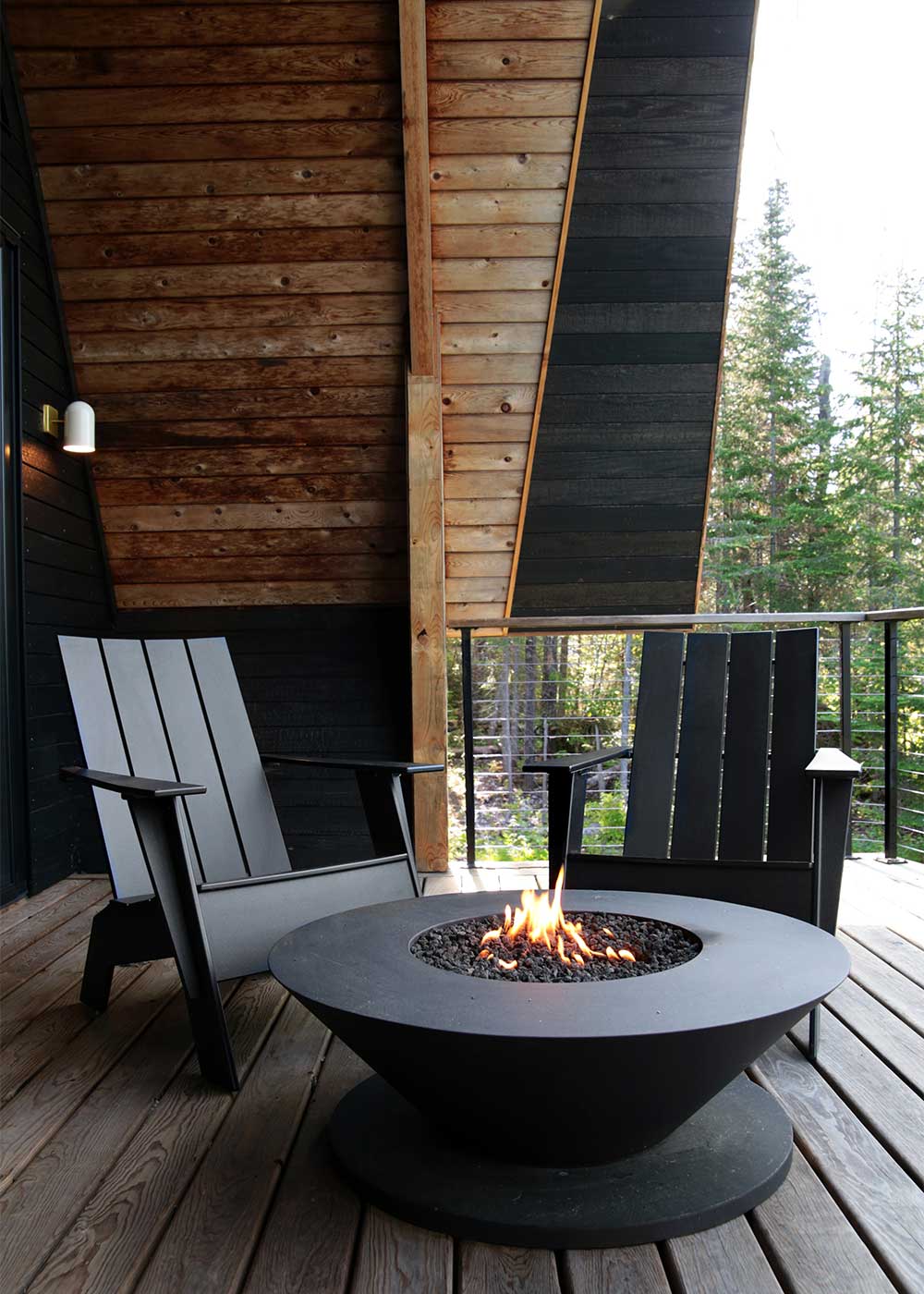 The Minne Stuga cabin outdoor furniture